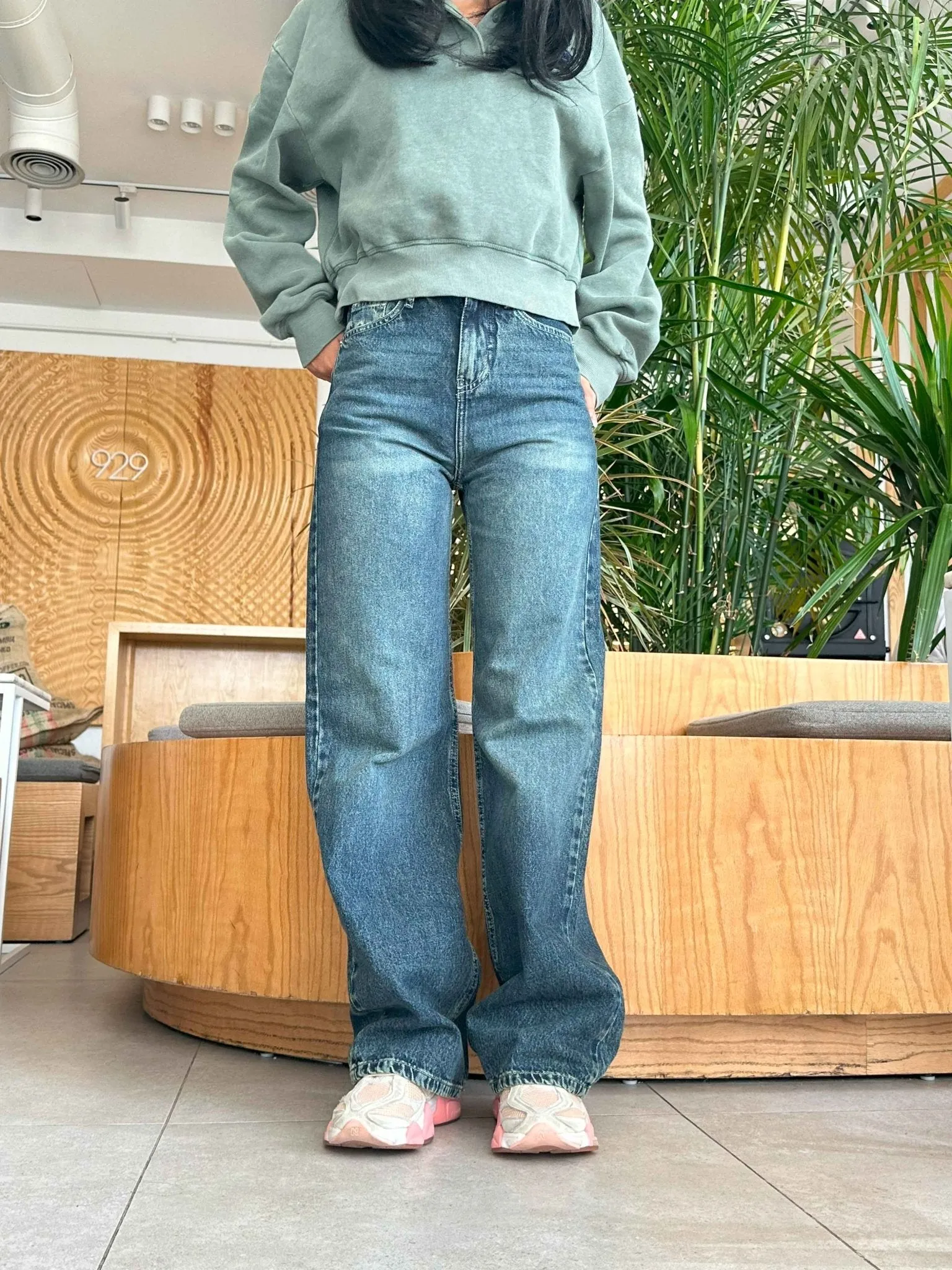 Straight Leg - Mid Vintage Blue Green Jeans.