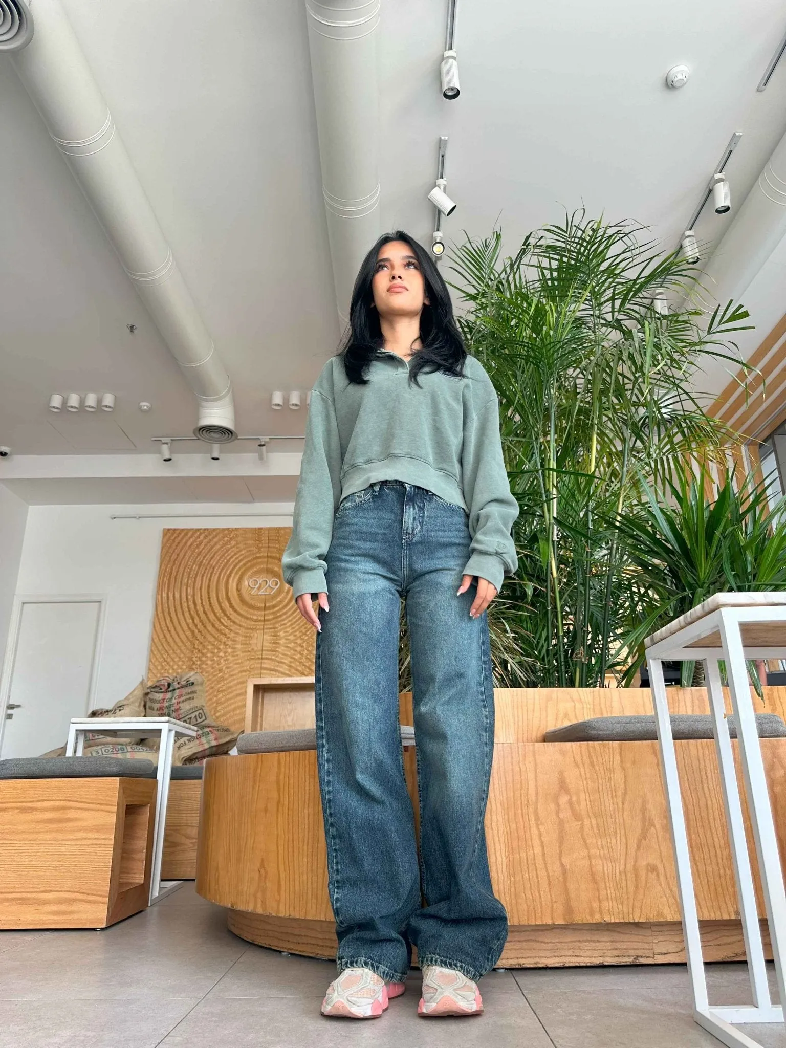 Straight Leg - Mid Vintage Blue Green Jeans.