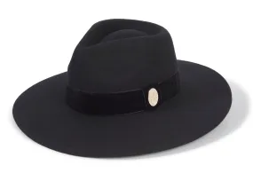 The Oxley Fedora in Black Velvet