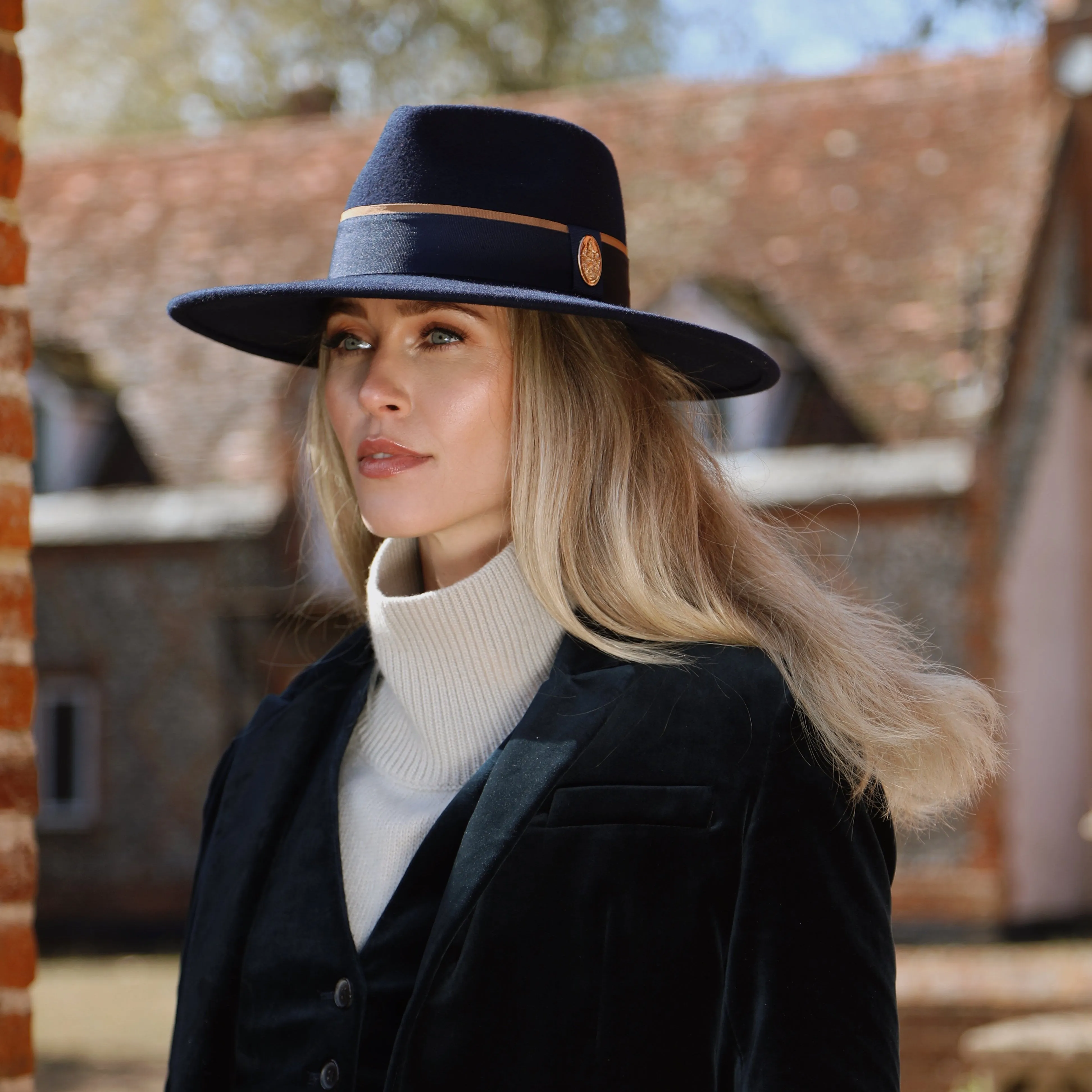 The Oxley Fedora in Navy