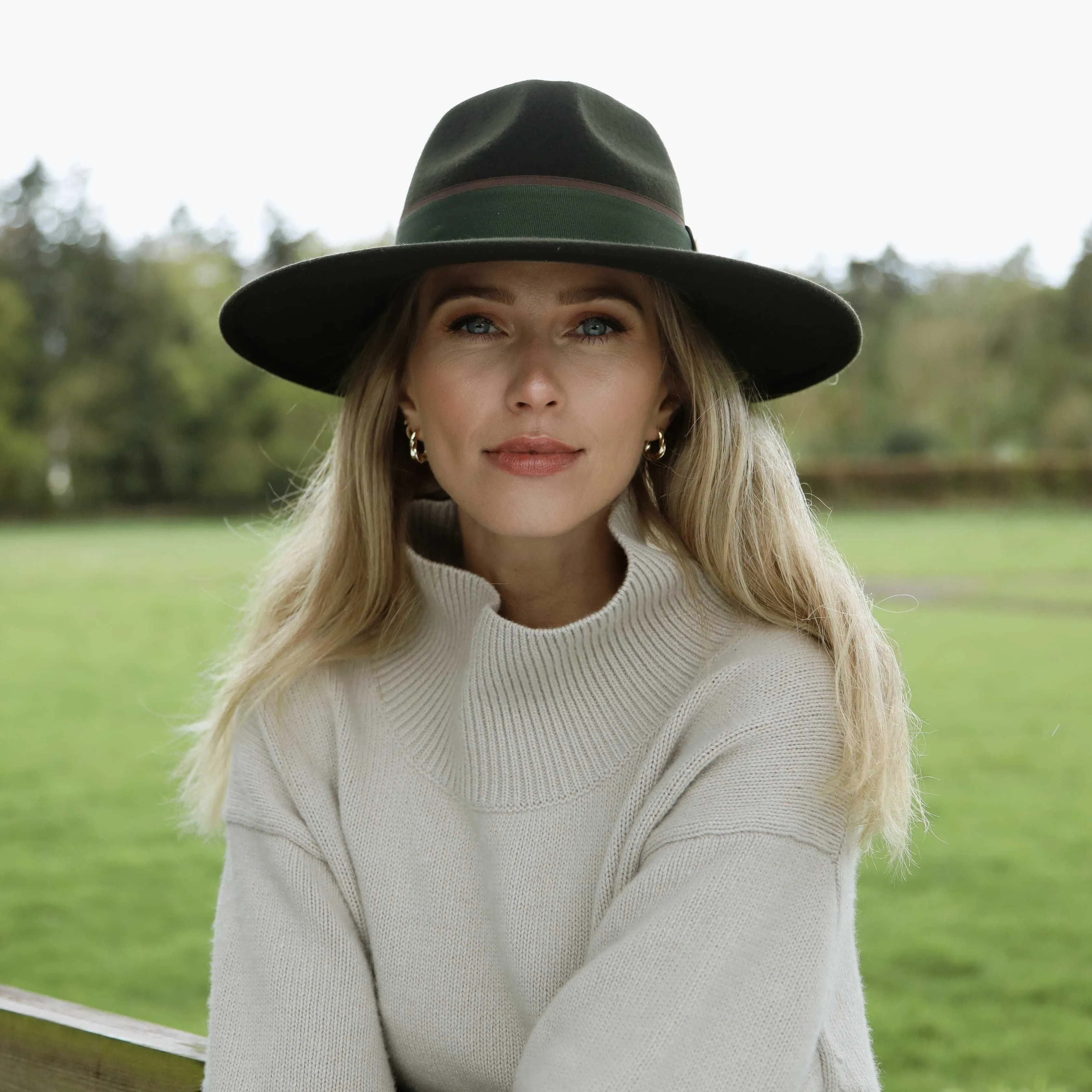 The Oxley Fedora in Olive Green