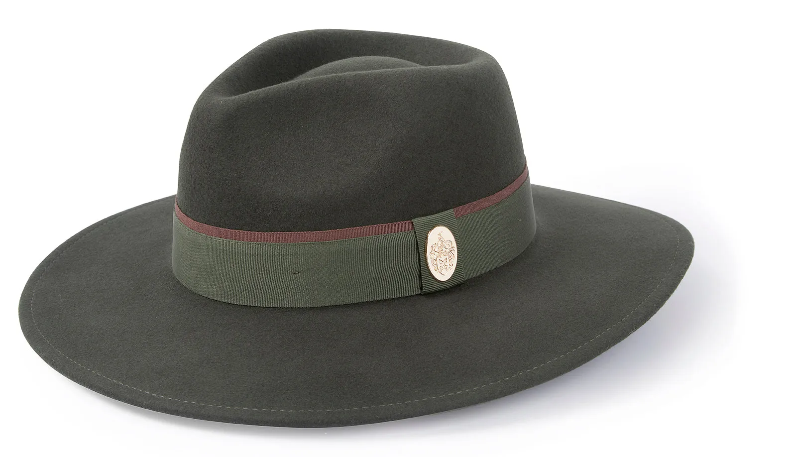 The Oxley Fedora in Olive Green