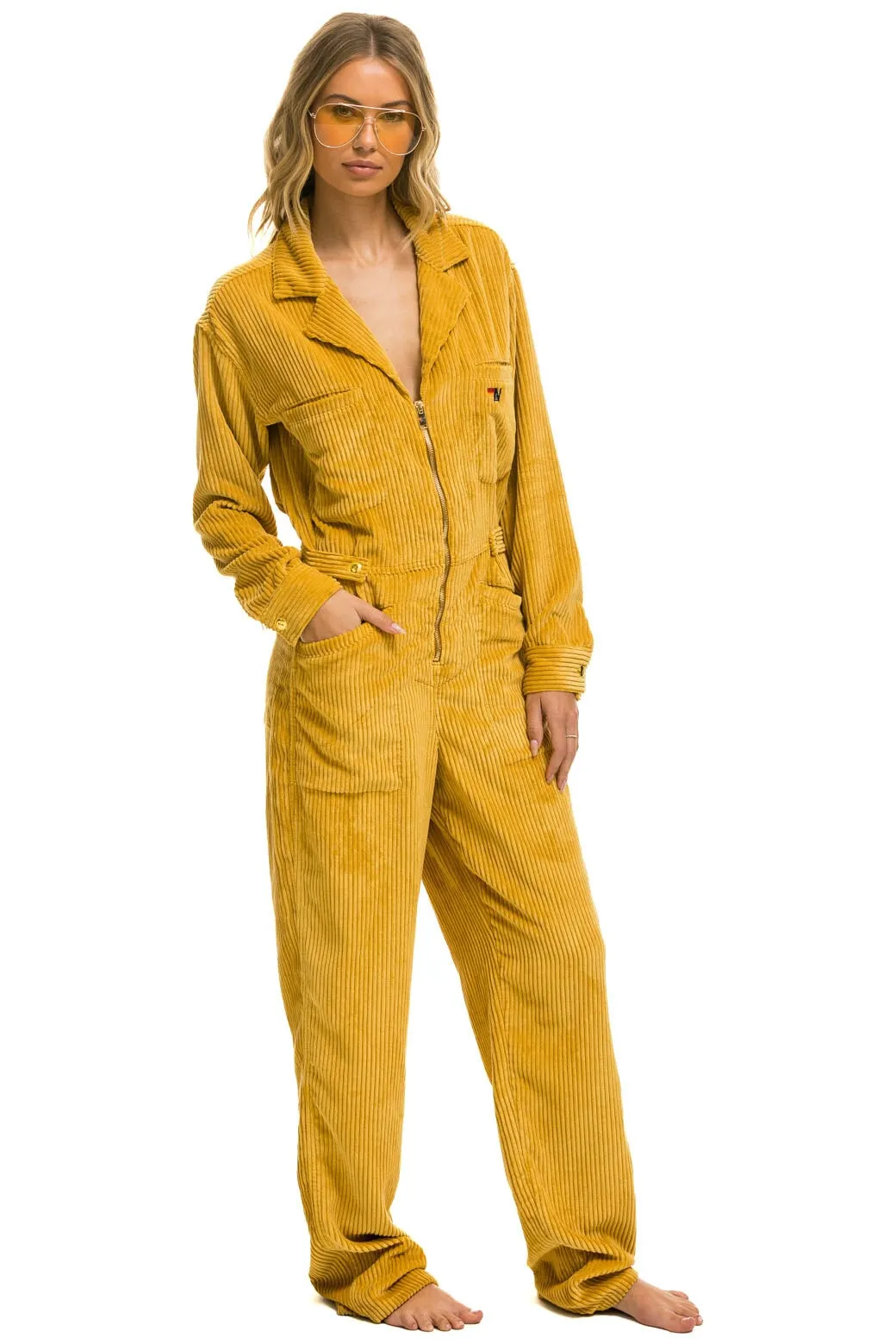 UNISEX CORDUROY FLIGHT SUIT - HONEY