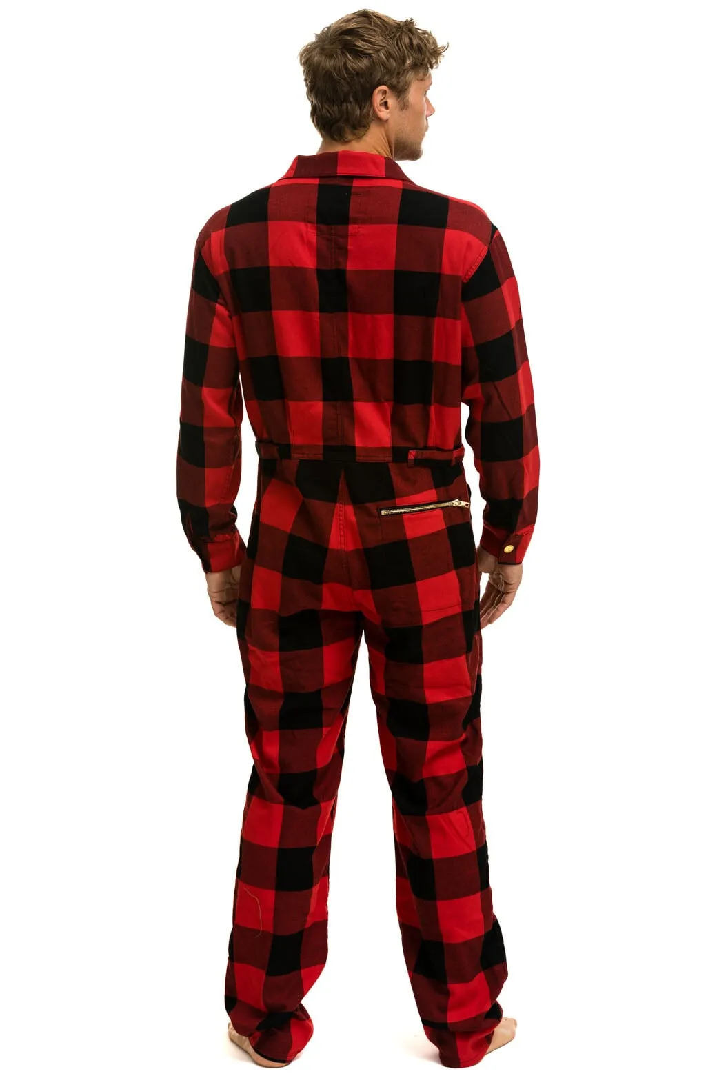 UNISEX PLAID FLIGHT SUIT - BUFFALO PLAID