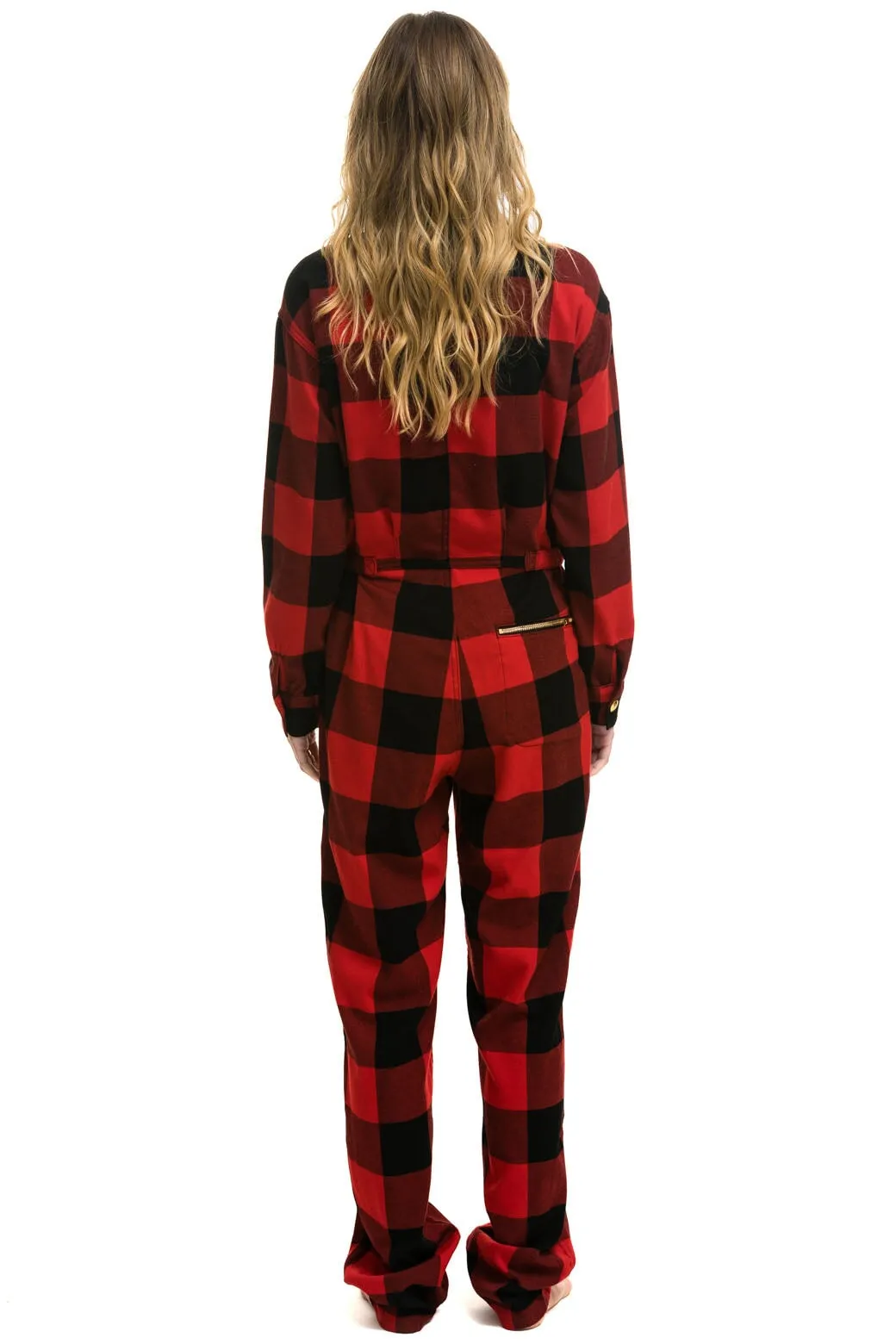 UNISEX PLAID FLIGHT SUIT - BUFFALO PLAID