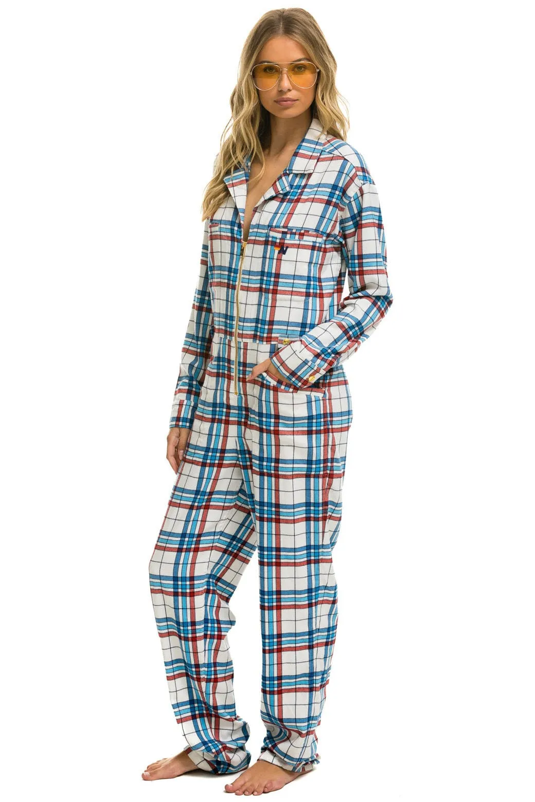 UNISEX PLAID FLIGHT SUIT - MONTAUK PLAID