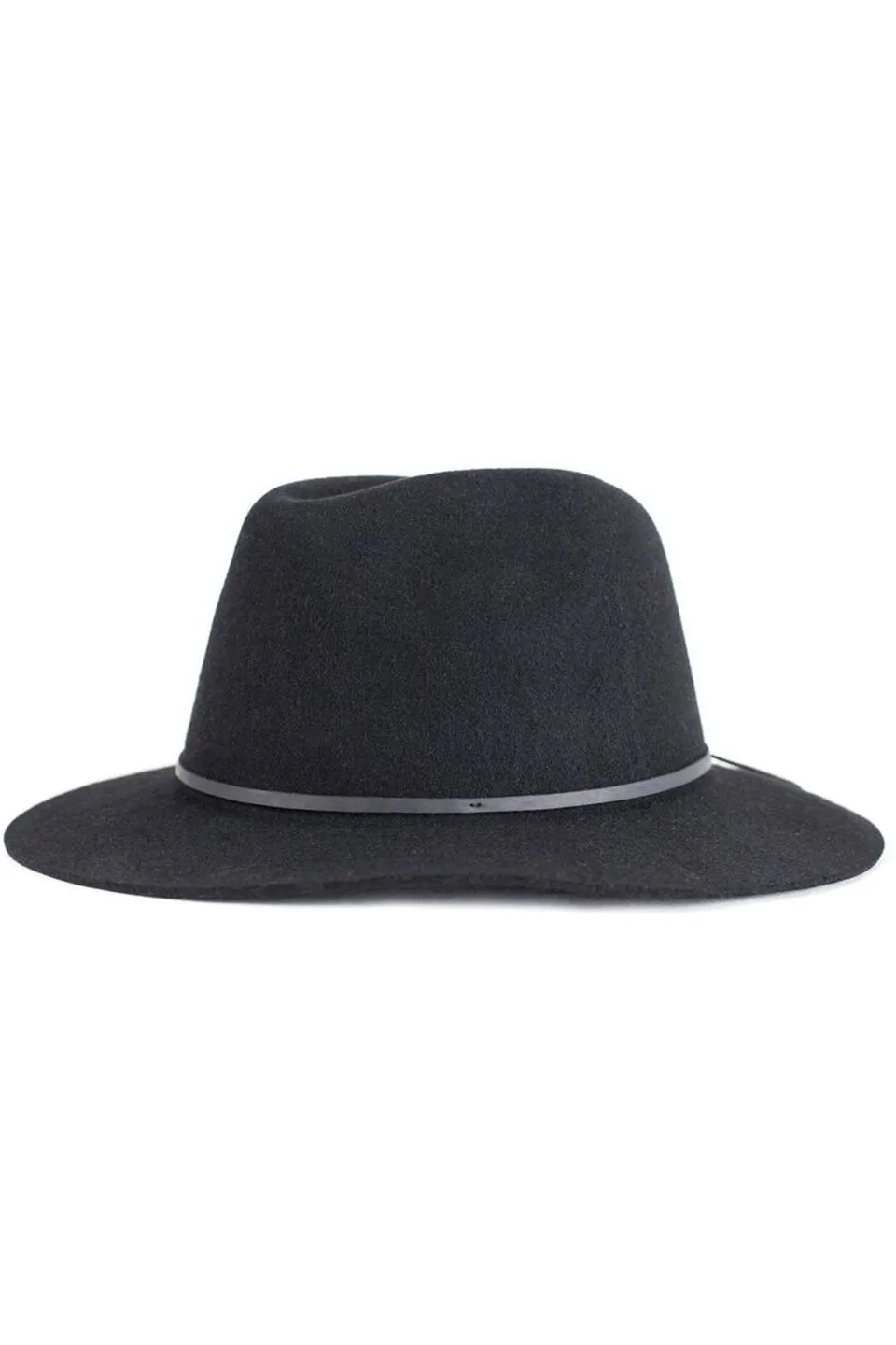 Wesley Fedora Black Wool Felt Hat