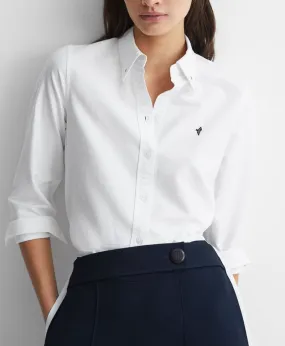 White Oxford Shirt - Navy (Women)