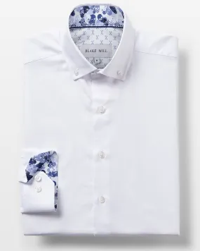 White Oxford with Skulls Accents Button-Down Shirt