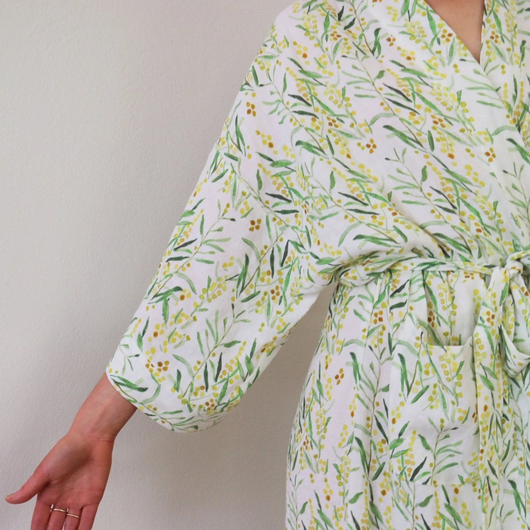 Wild Wattle Washed Printed Linen