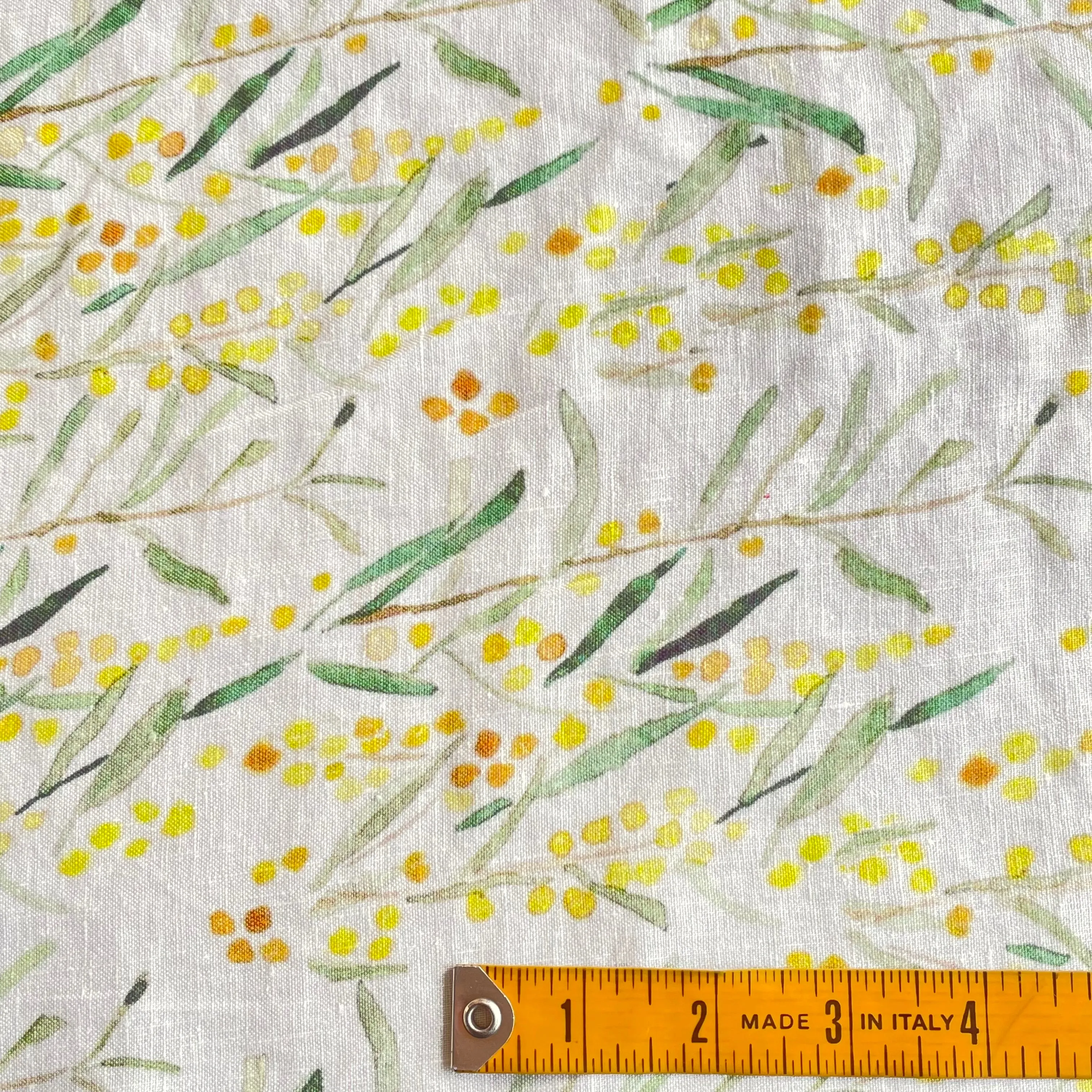 Wild Wattle Washed Printed Linen