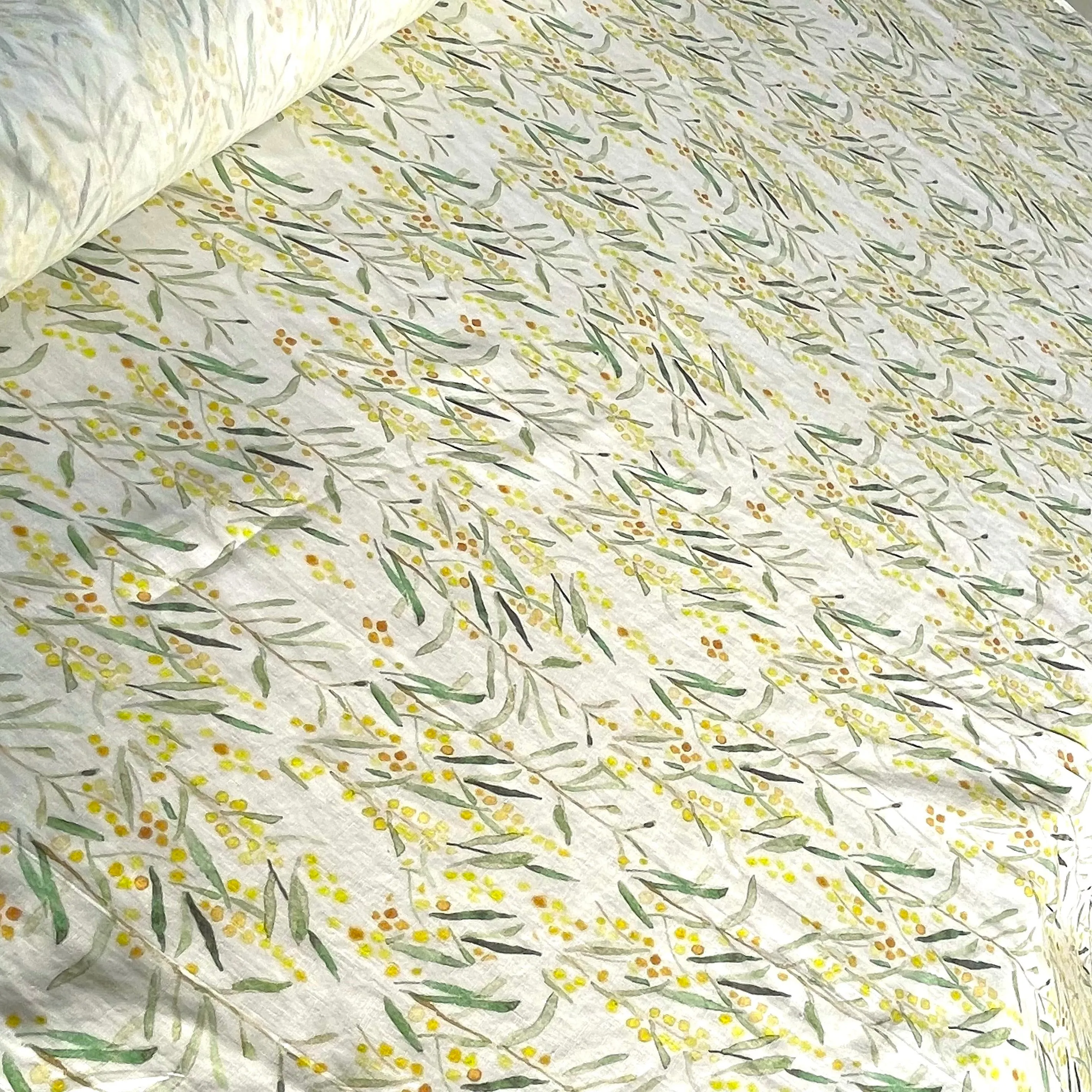 Wild Wattle Washed Printed Linen