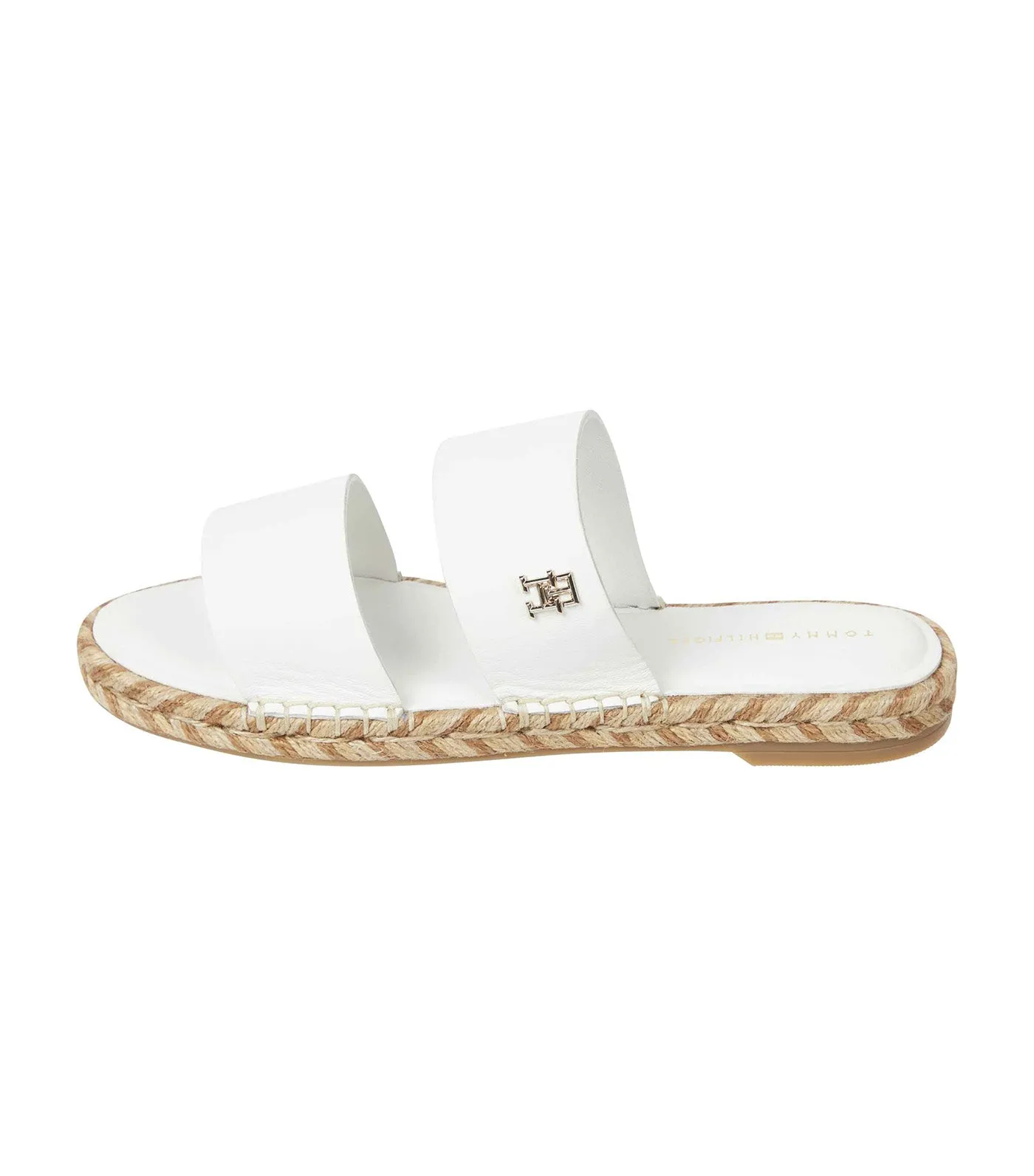 Women's Leather Flat Espadrille Sandals