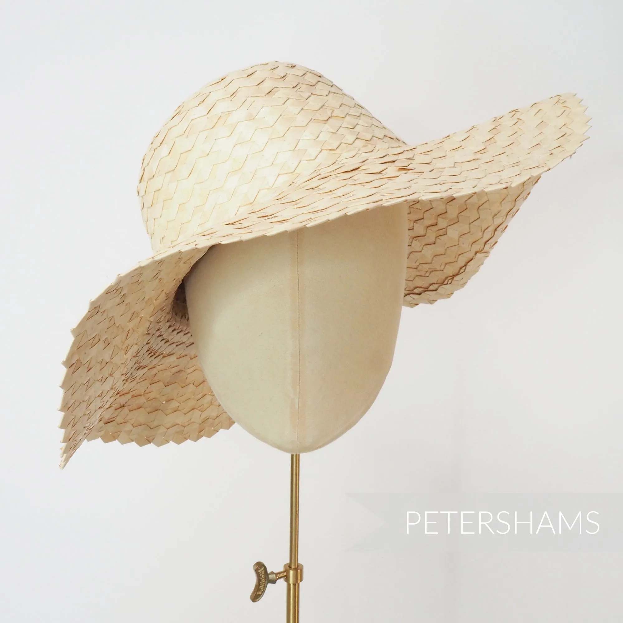 Zig Zag Natural Straw Capeline Hat Body - 11"