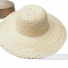 Zig Zag Natural Straw Capeline Hat Body - 11"