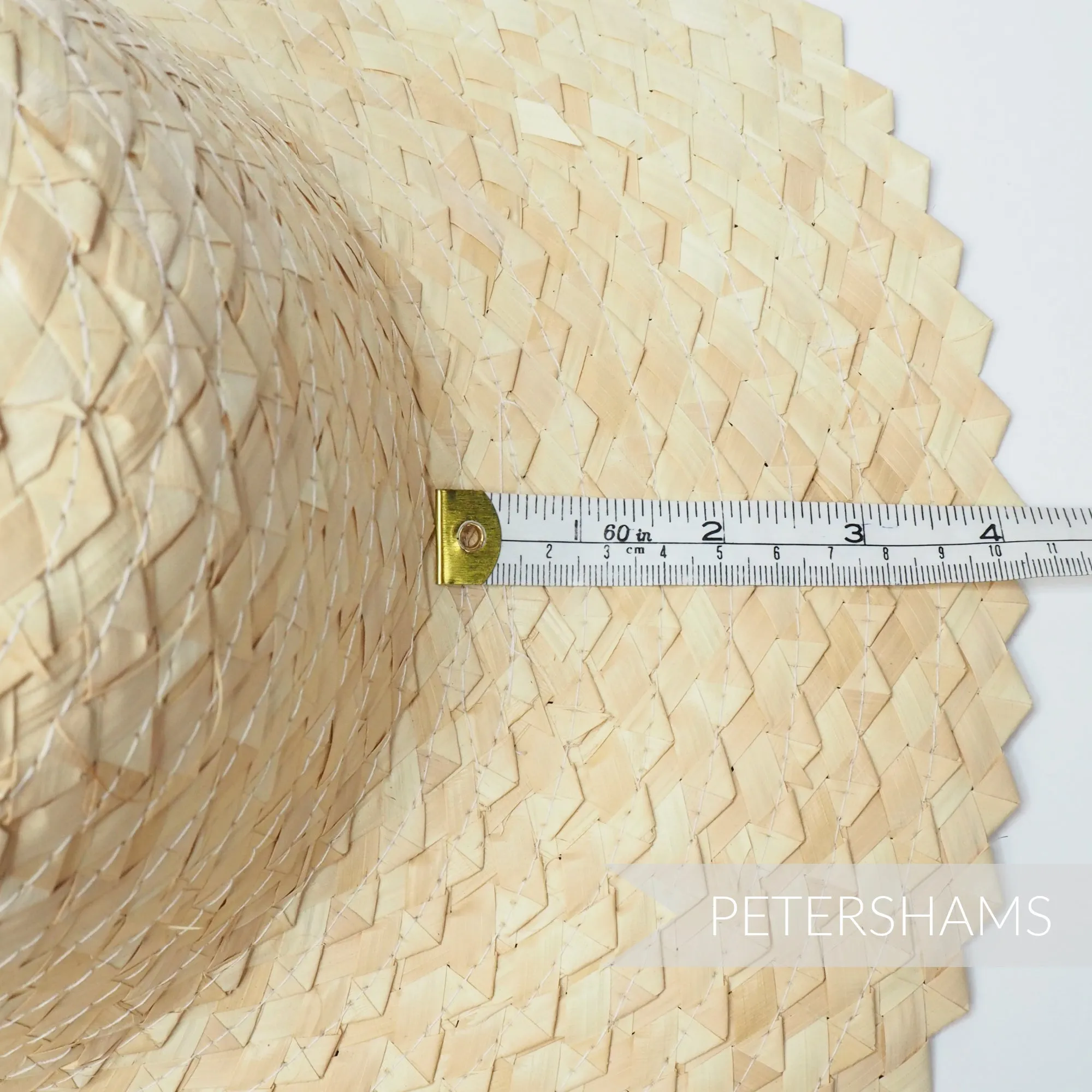 Zig Zag Natural Straw Capeline Hat Body - 11"